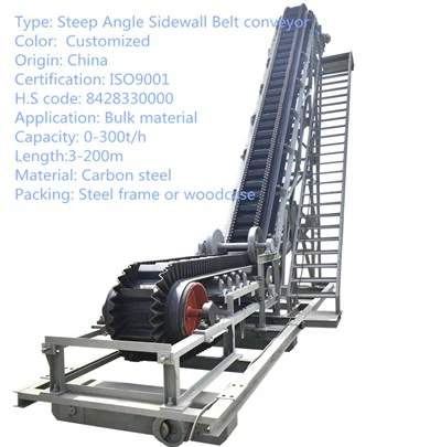 বৈকল্পিক জ্বালানি বড়-কোণ বেল্ট পরিবাহক